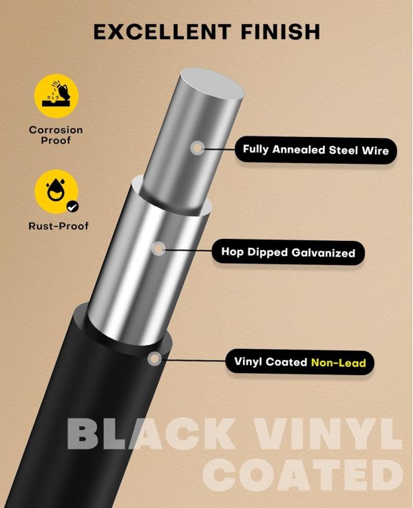 Horch Black Vinyl Coated Hardware Cloth 1/2 inch 36in 19 Gauge, - Image 3