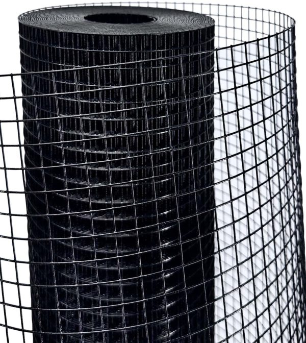 Horch Black Vinyl Coated Hardware Cloth 1/2 inch 36in 19 Gauge,